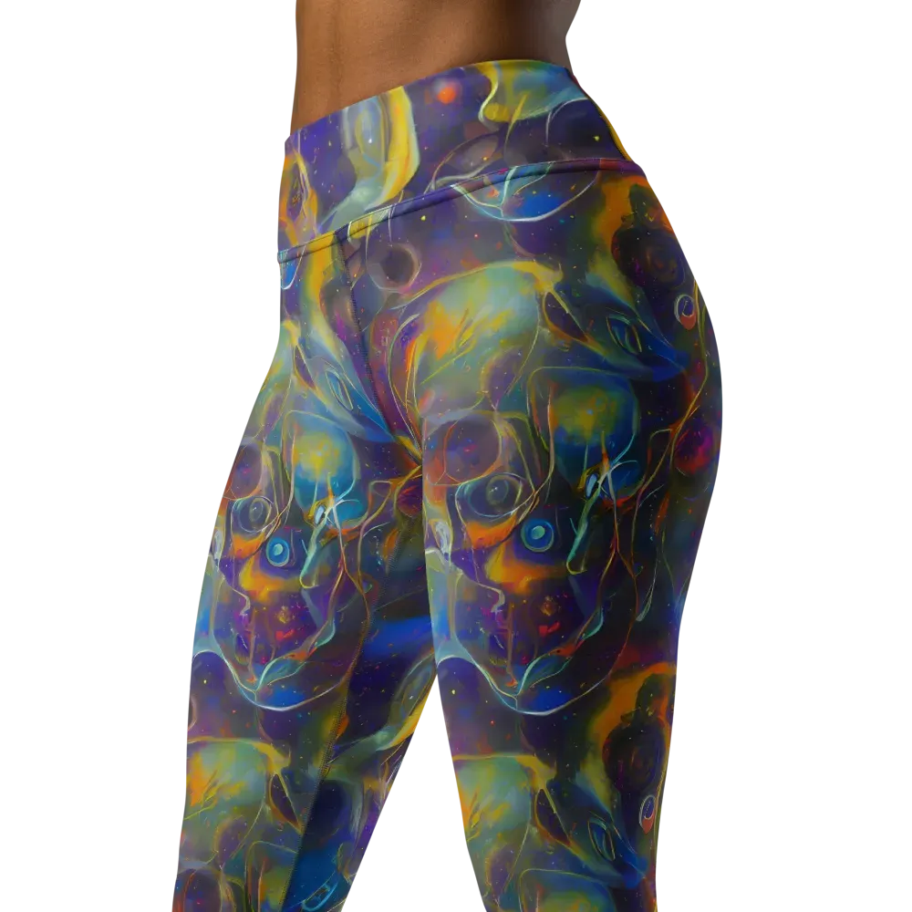 Brown's Chaos on Yoga Leggings — Left Front
