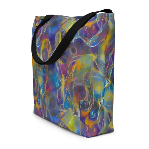 Brown's Chaos on a Large Tote Bag W/ Pocket