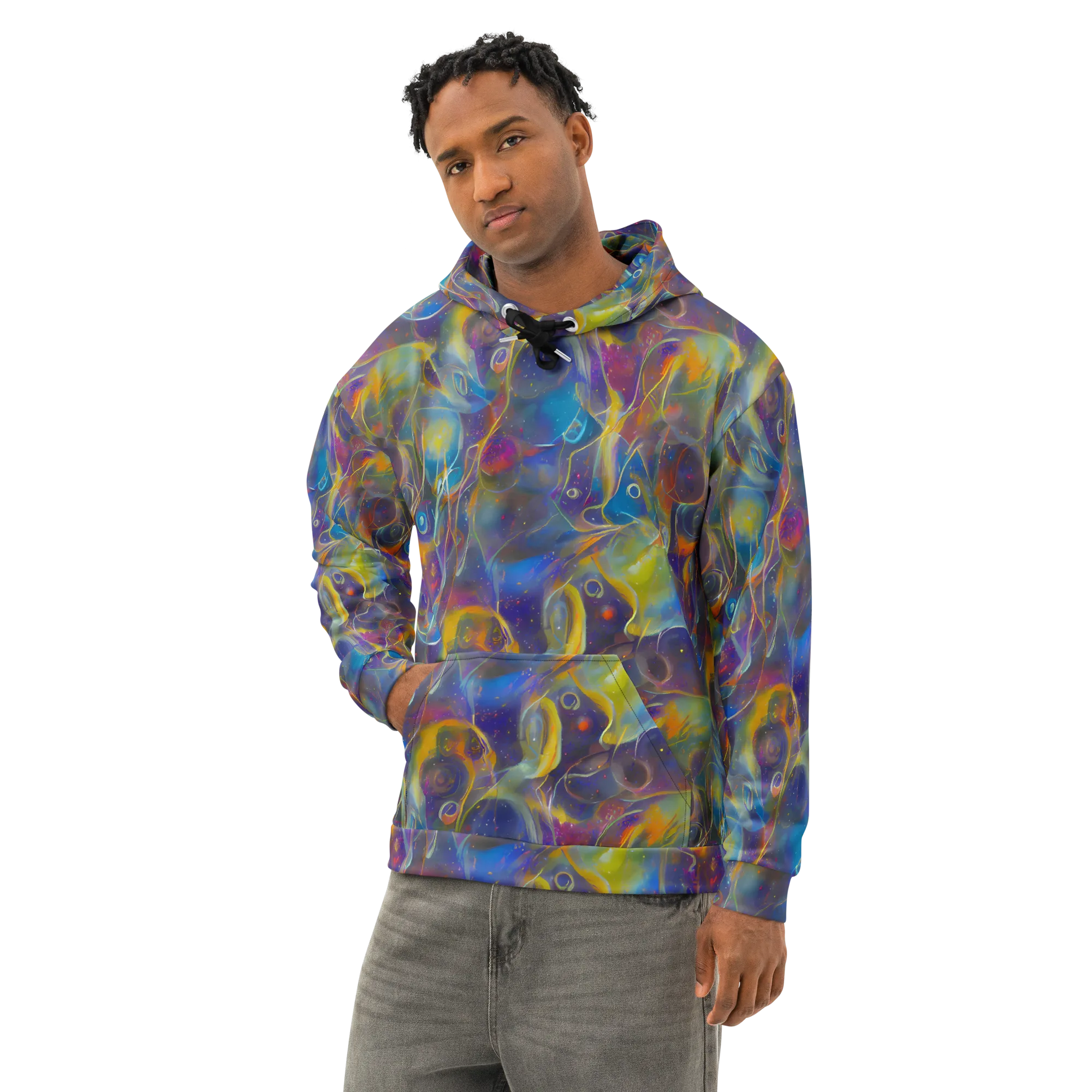 Brown's Chaos on Cotton Hoodie — Left Front