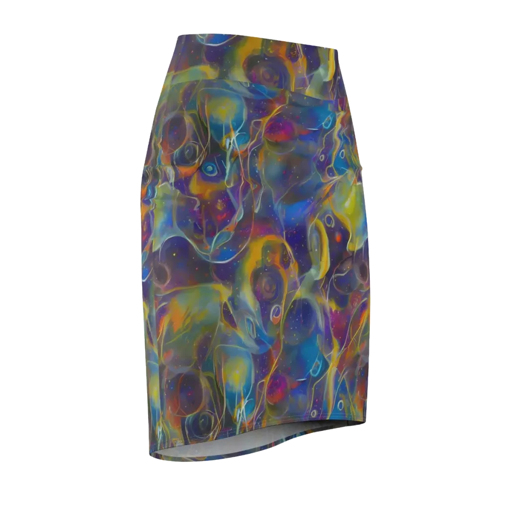 Brown's Chaos on Pencil Skirt — Front Side