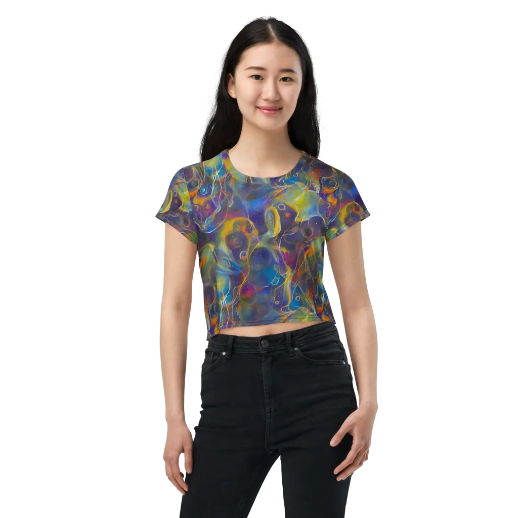 Brown's Chaos on Crop Tee — Front