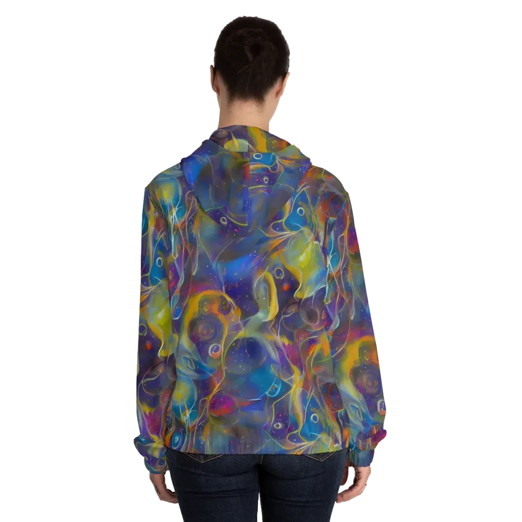Brown's Chaos on Women's Full-Zip Hoodie — Back On Person