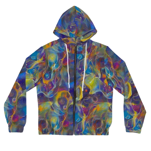 Brown's Chaos on a Women's Full-Zip Hoodie