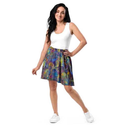 Brown's Chaos on a Skater Skirt