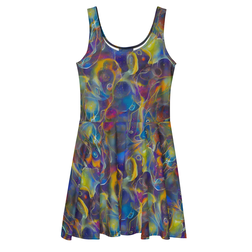 Brown's Chaos on Skater Dress — Front