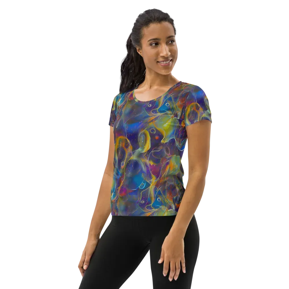 Brown's Chaos on Women's Athletic T-Shirt — Left