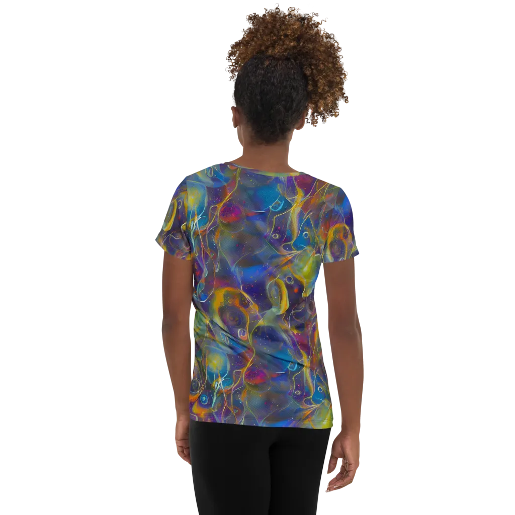 Brown's Chaos on Women's Athletic T-Shirt — Back