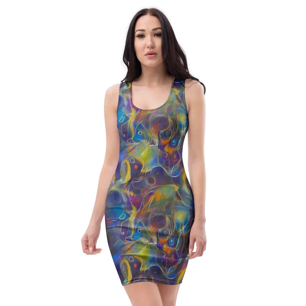 Brown's Chaos on Bodycon Dress — Front