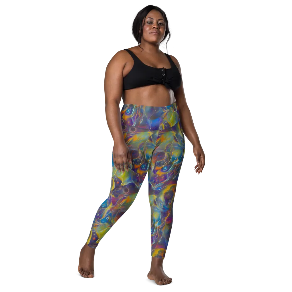 Brown's Chaos on Leggings with Pockets — Front