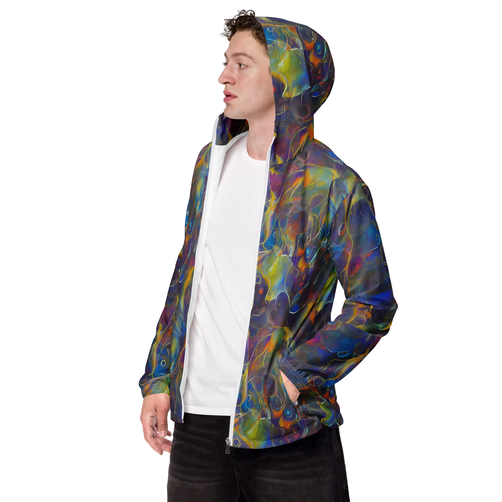 Brown's Chaos on Men's Windbreaker — Left Front