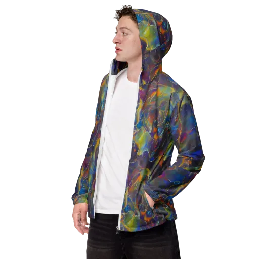 Brown's Chaos on a Men's Windbreaker