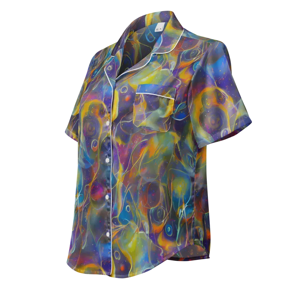 Brown's Chaos on Women's Short Sleeve Pajama Top — Left Front