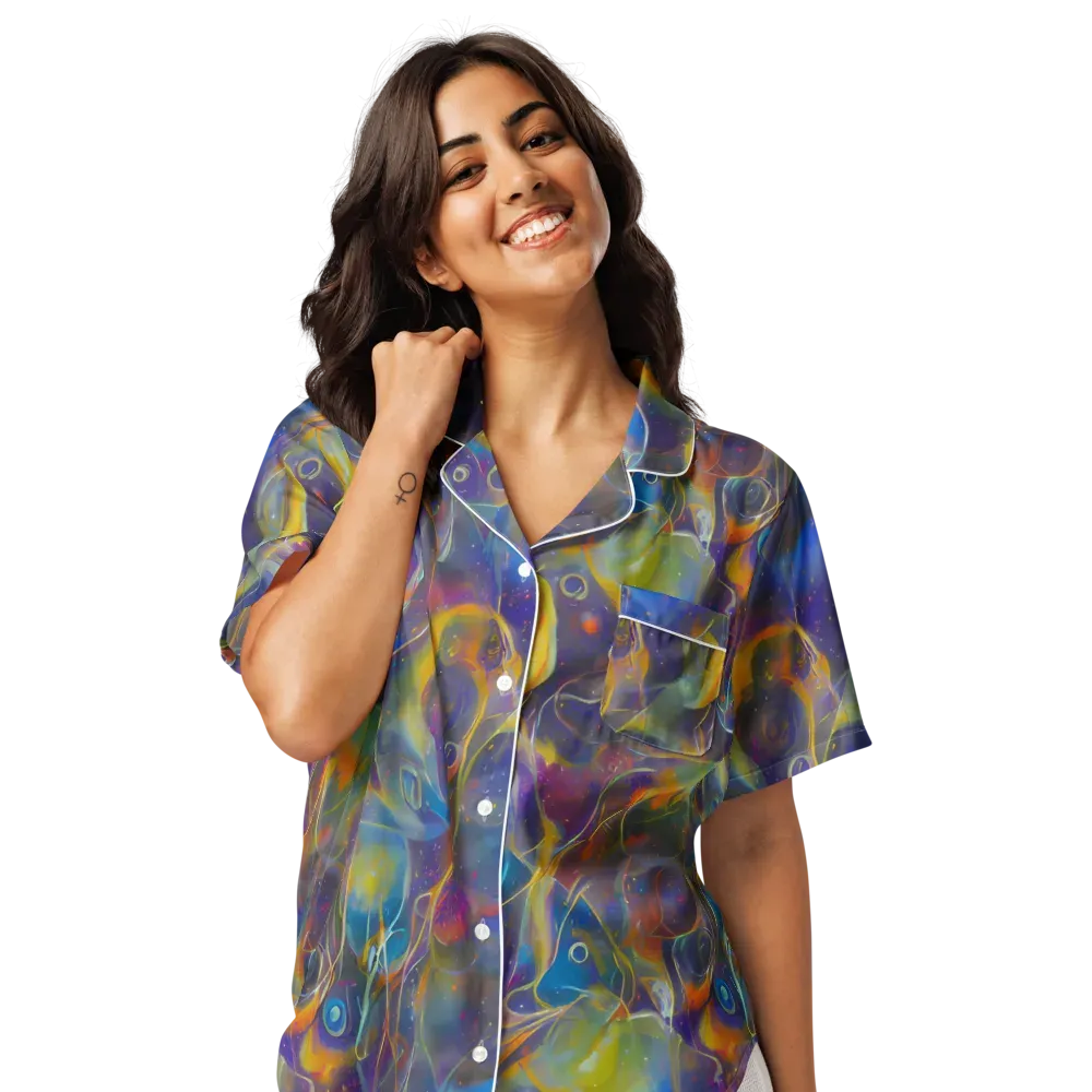 Brown's Chaos on Women's Short Sleeve Pajama Top — Front