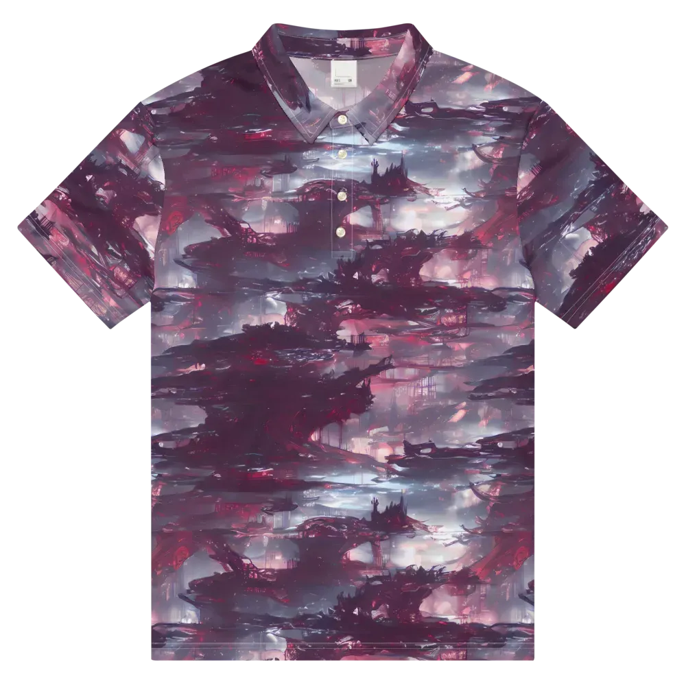 Twilight Fortresses on Men's Slim Fit Polo Shirt — Front
