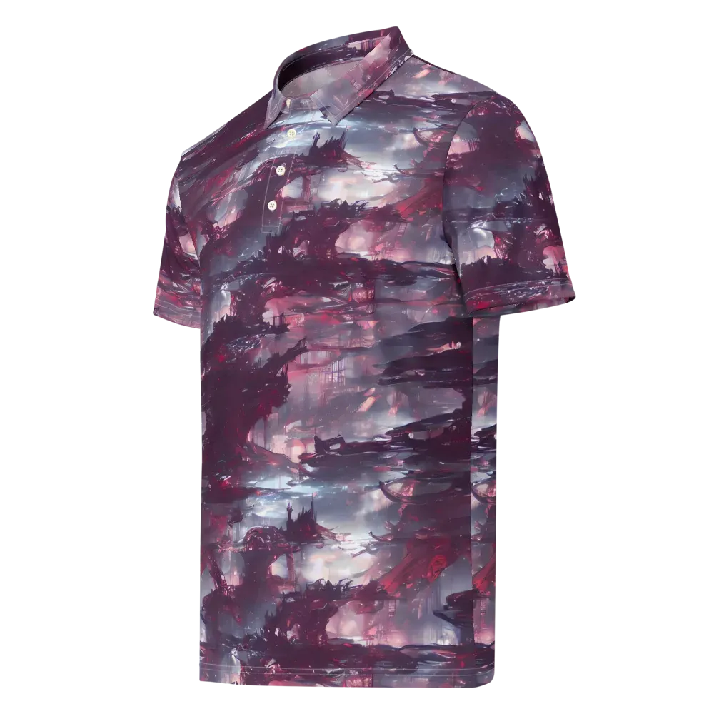 Twilight Fortresses on Men's Slim Fit Polo Shirt — Left Front