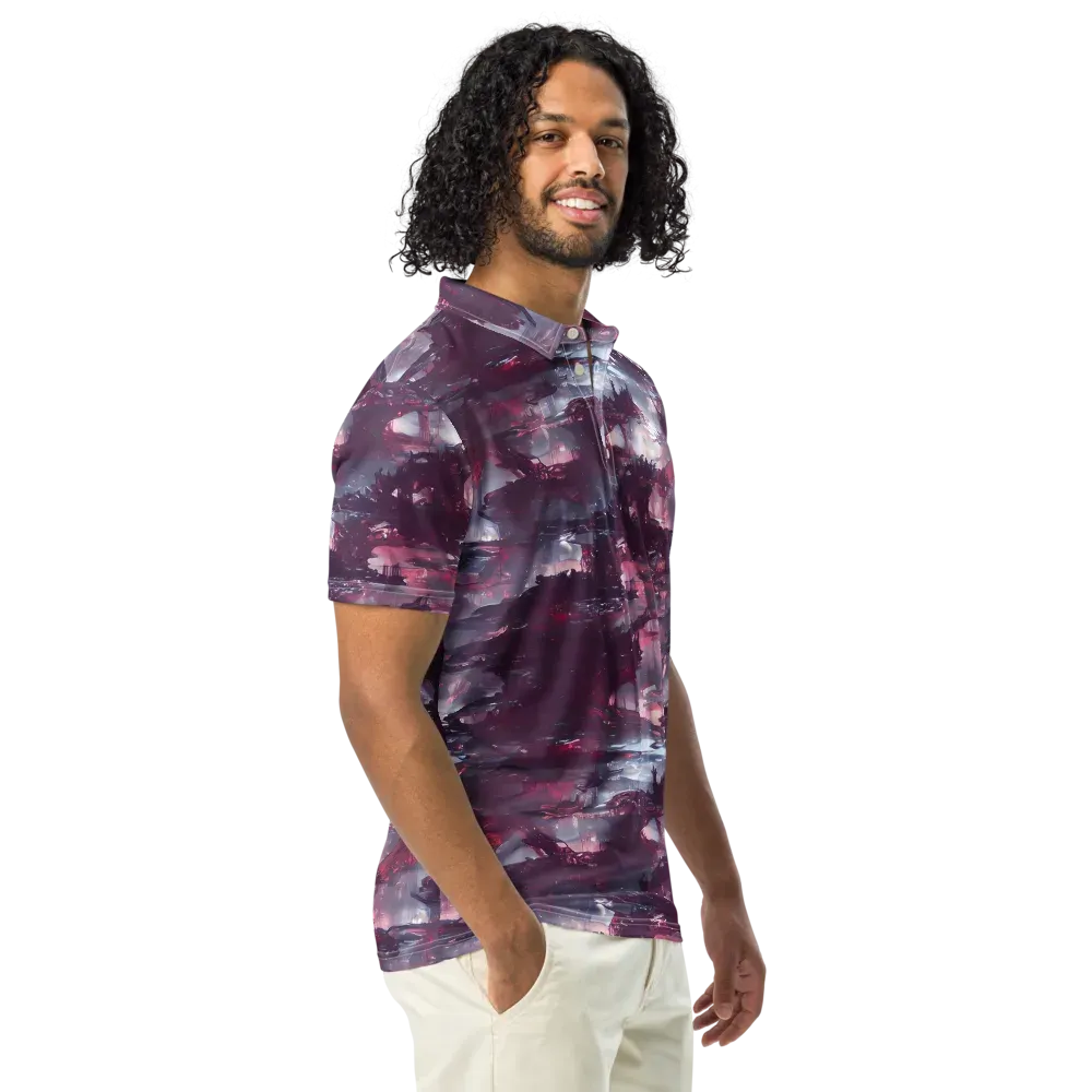 Twilight Fortresses on Men's Slim Fit Polo Shirt — Right Front