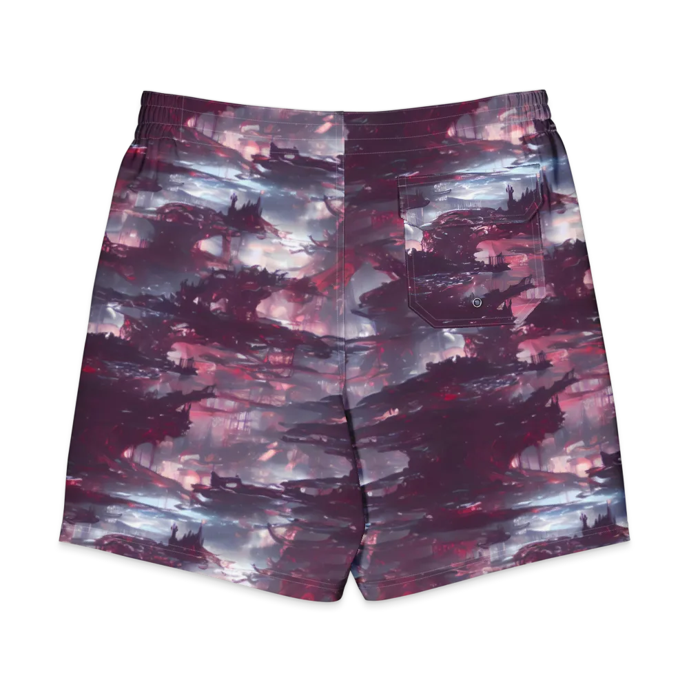 Twilight Fortresses on Men's Board Shorts — Back