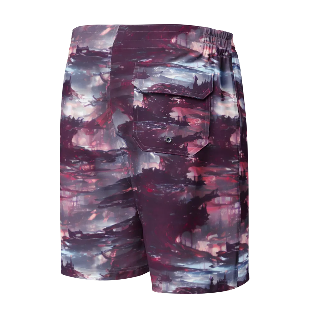 Twilight Fortresses on Men's Board Shorts — Back