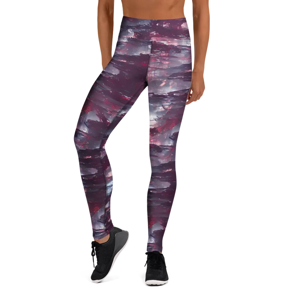 Twilight Fortresses on Yoga Leggings — Front
