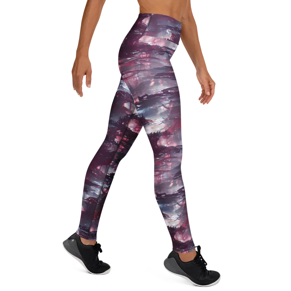 Twilight Fortresses on Yoga Leggings — Right