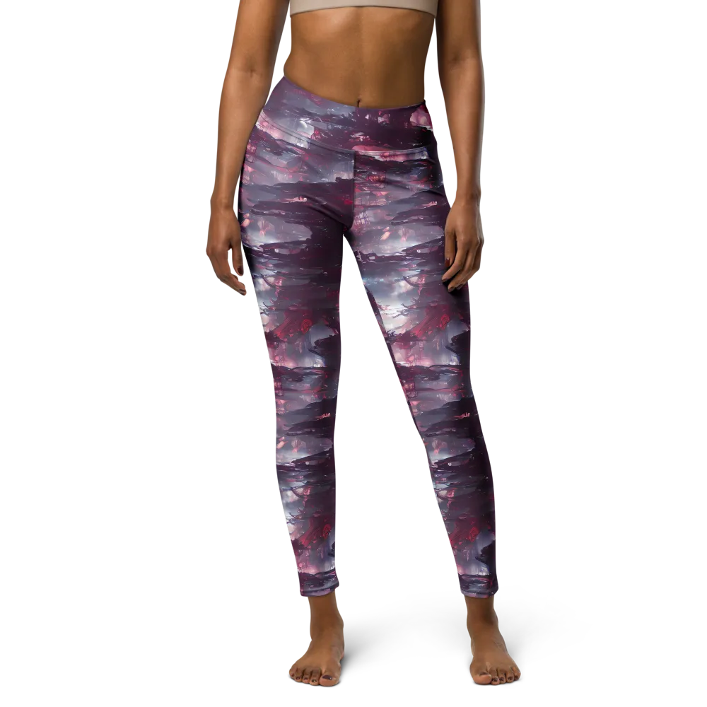 Twilight Fortresses on Yoga Leggings — Front