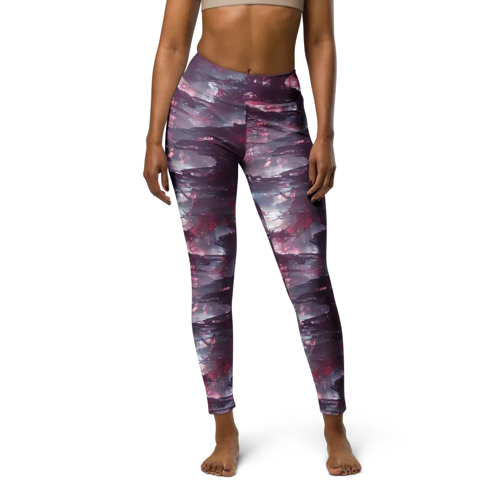 Twilight Fortresses on Yoga Leggings — Front