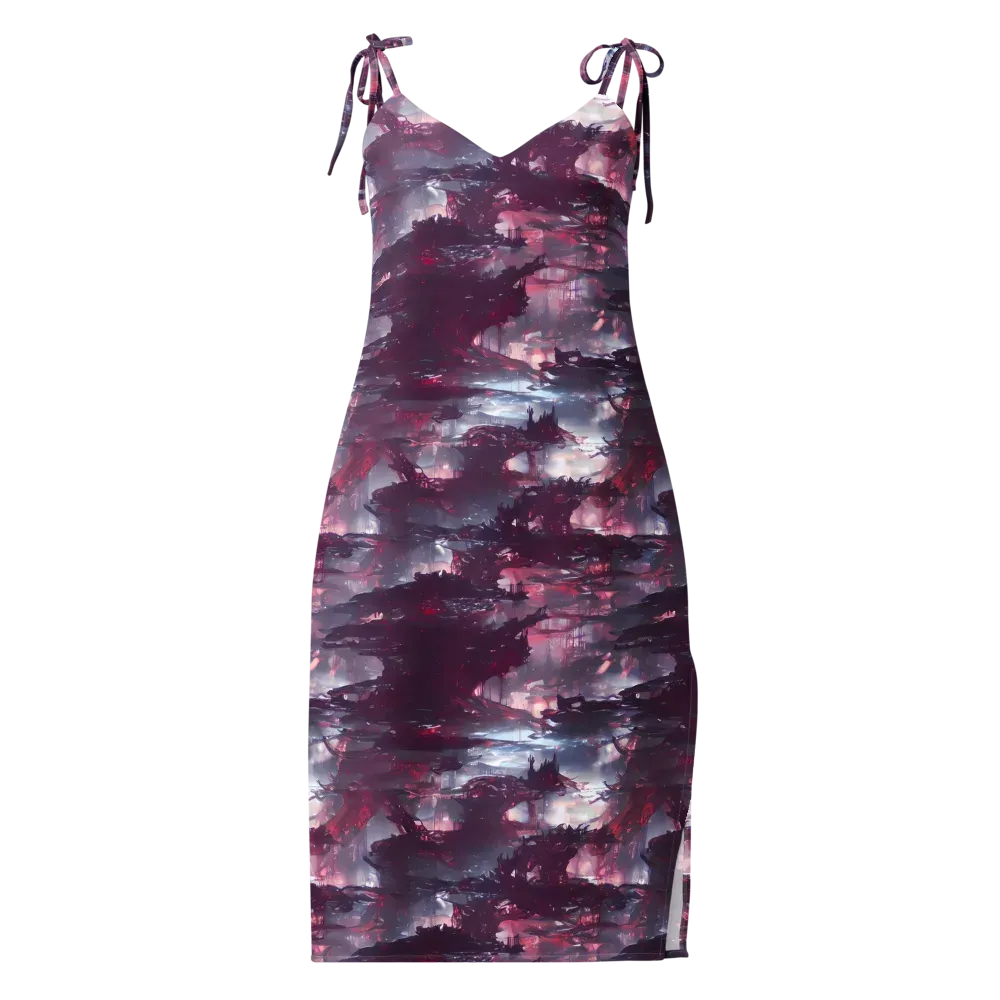 Twilight Fortresses on Slip Dress — Front