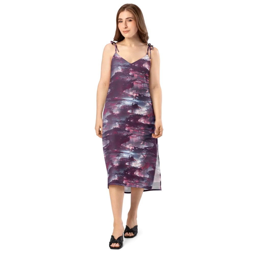Twilight Fortresses on Slip Dress — Front