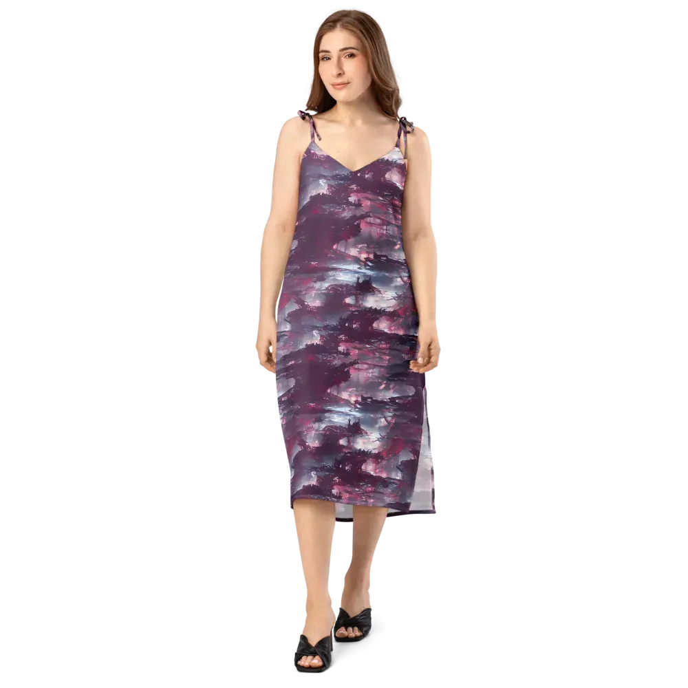 Twilight Fortresses on Slip Dress — Front