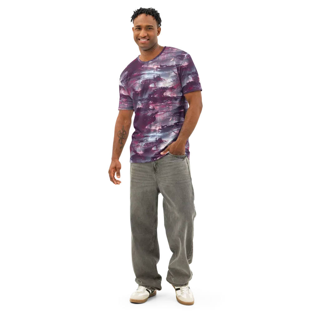 Twilight Fortresses on Men's Cotton Crew Neck T-Shirt — Front