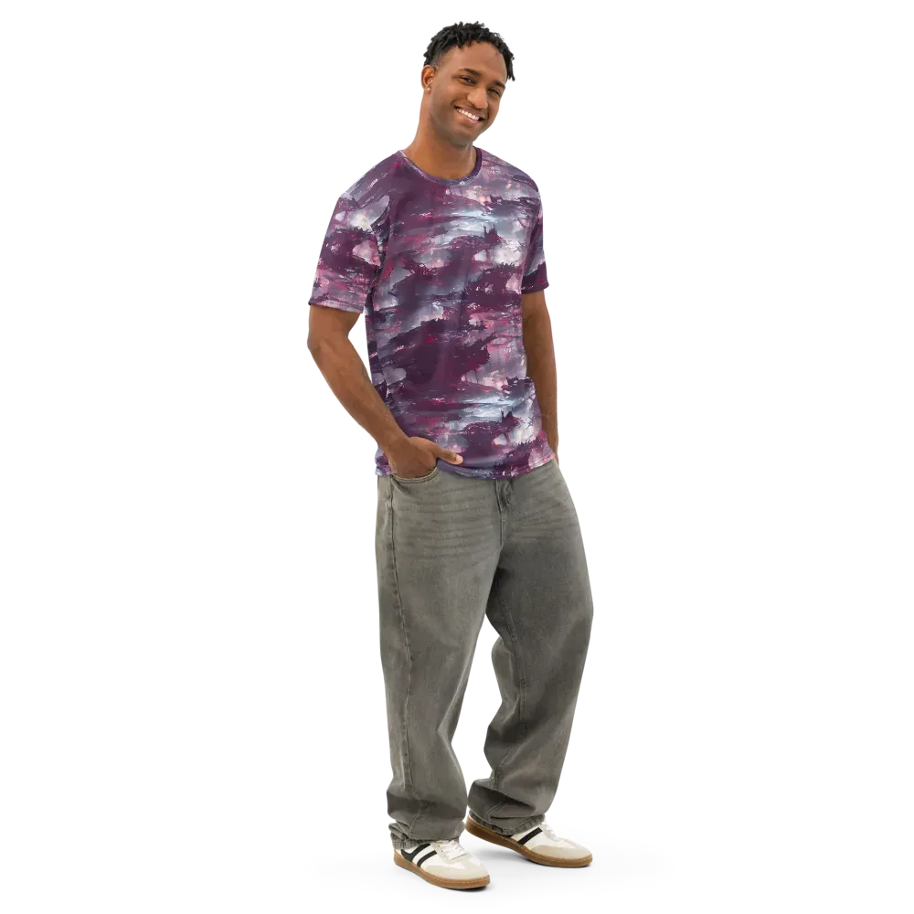 Twilight Fortresses on Men's Cotton Crew Neck T-Shirt — Right Front