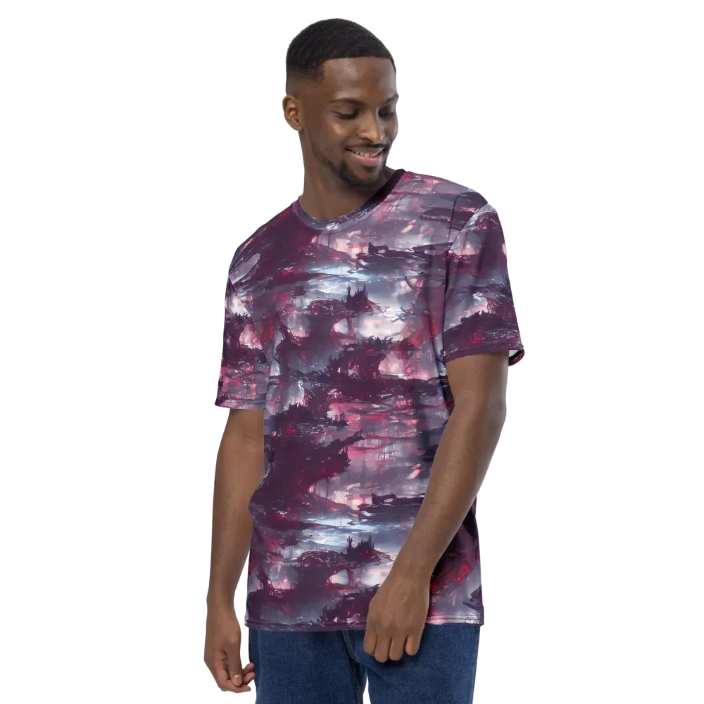 Twilight Fortresses on Men's Crew Neck T-Shirt — Left