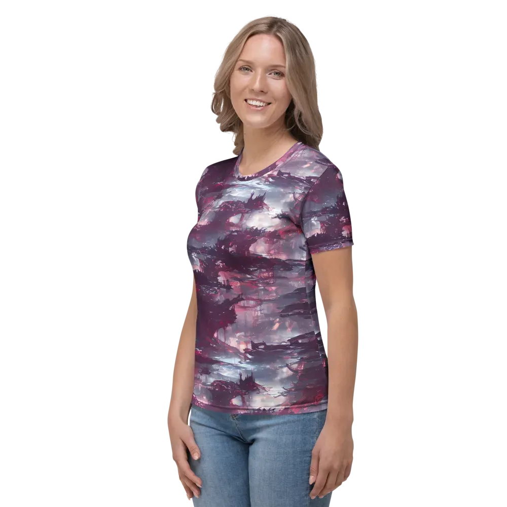 Twilight Fortresses on Women's Crew Neck T-Shirt — Left