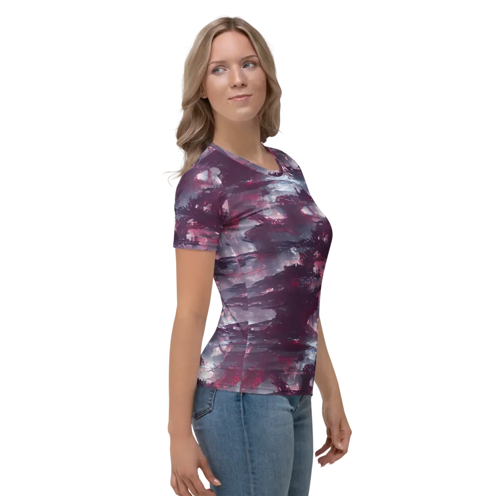 Twilight Fortresses on Women's Crew Neck T-Shirt — Right