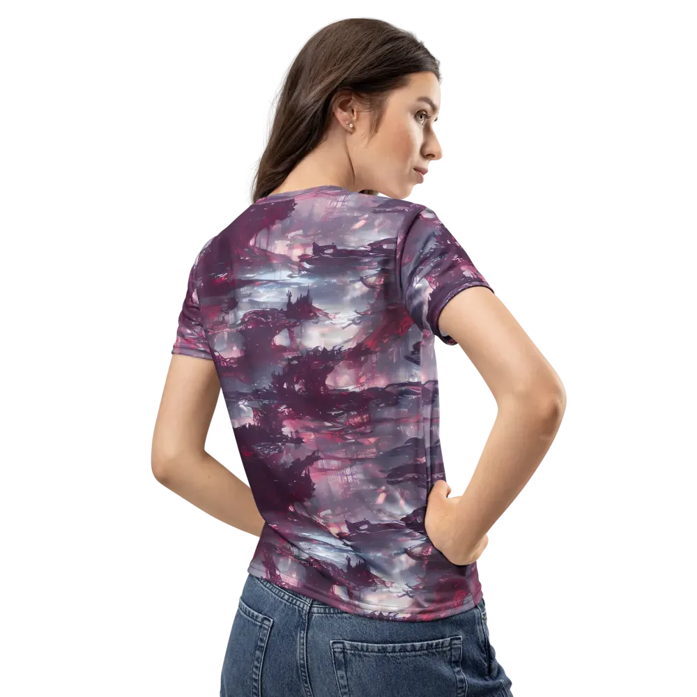 Twilight Fortresses on Women's Crew Neck T-Shirt — Back
