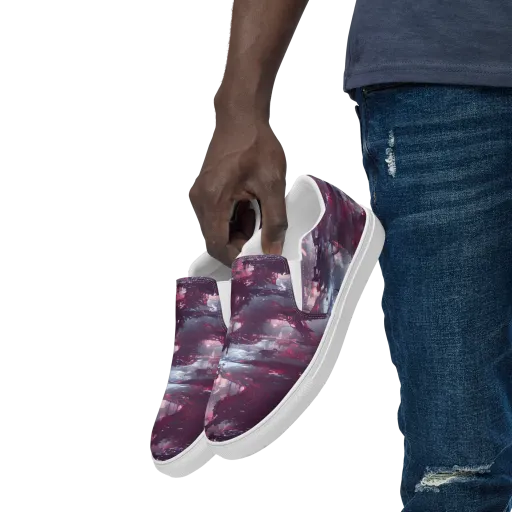 Twilight Fortresses on a Men's Slip-On Canvas Shoes