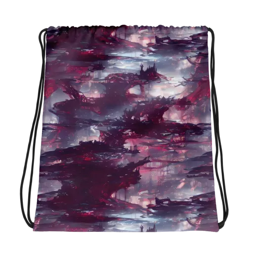 Twilight Fortresses on a Drawstring Bag