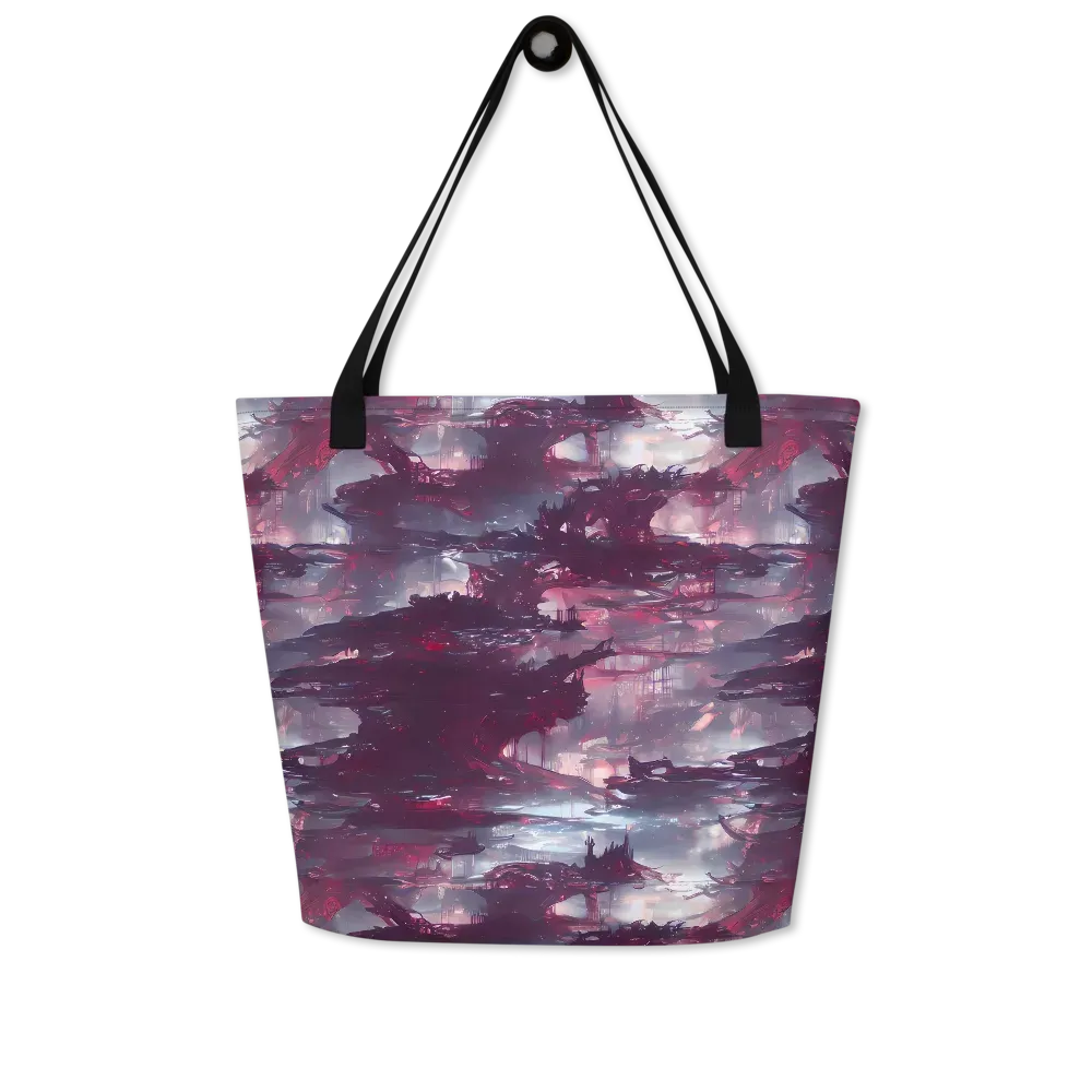 Twilight Fortresses on Large Tote Bag W/ Pocket — Front