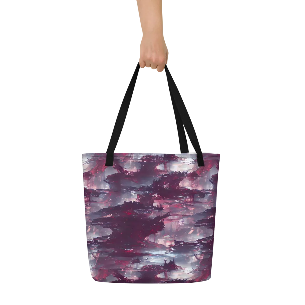 Twilight Fortresses on Large Tote Bag W/ Pocket — Front