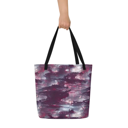 Twilight Fortresses on a Large Tote Bag W/ Pocket