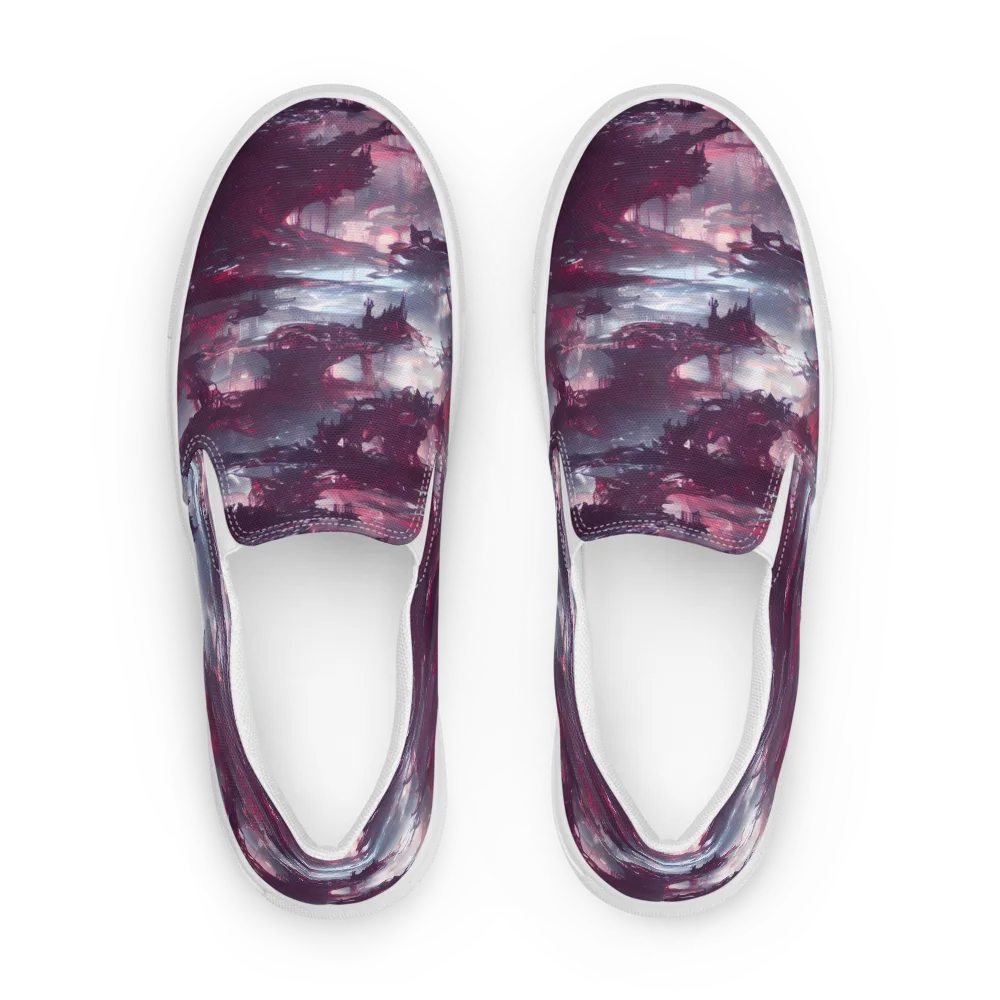 Twilight Fortresses on Women's Slip-On Canvas Shoes — Front