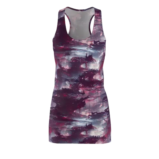 Twilight Fortresses on a Racerback Dress