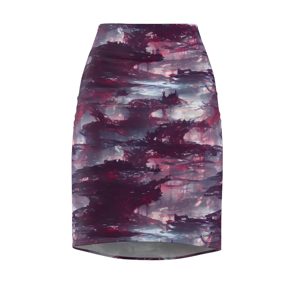 Twilight Fortresses on Pencil Skirt — Front