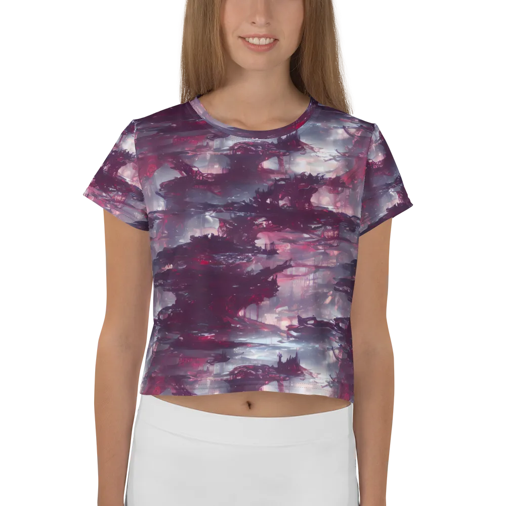 Twilight Fortresses on Crop Tee — Front