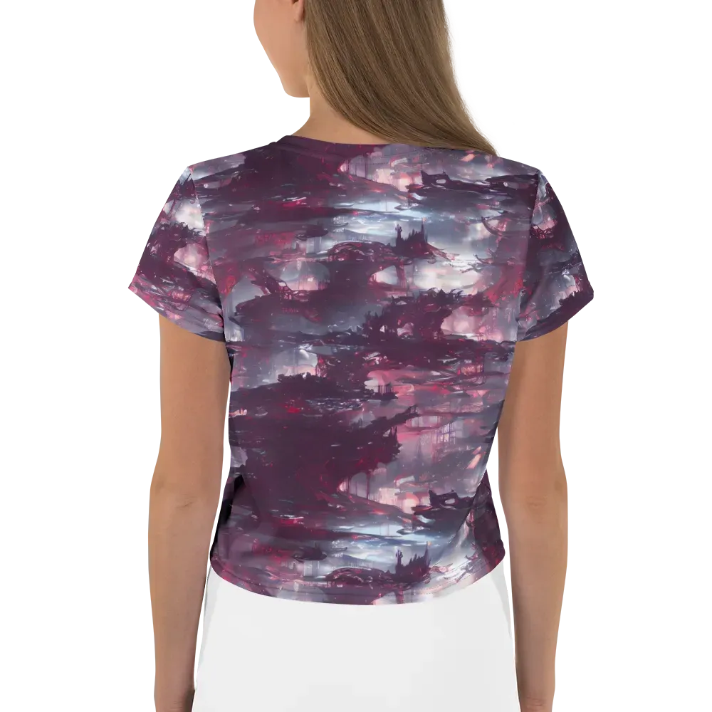 Twilight Fortresses on Crop Tee — Back