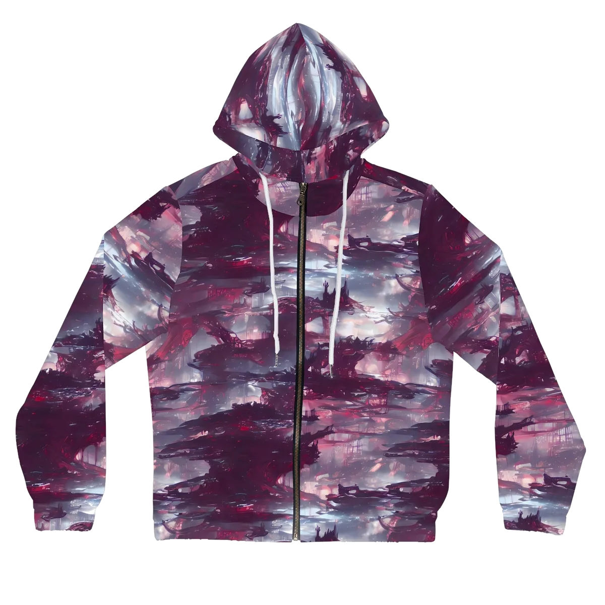 Twilight Fortresses on Women's Full-Zip Hoodie — Front