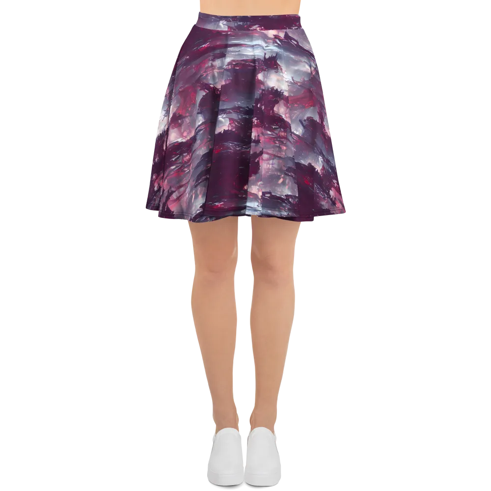 Twilight Fortresses on Skater Skirt — Front
