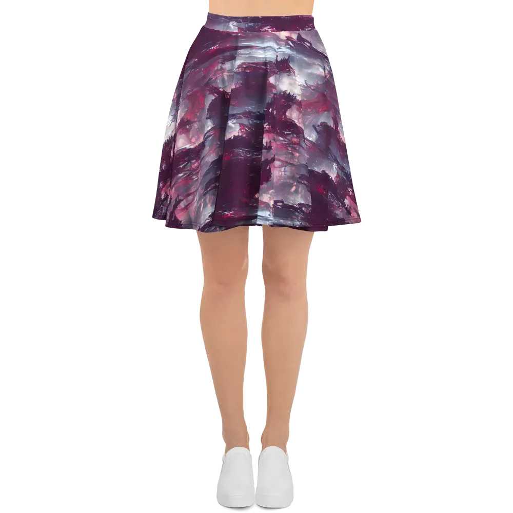 Twilight Fortresses on Skater Skirt — Front