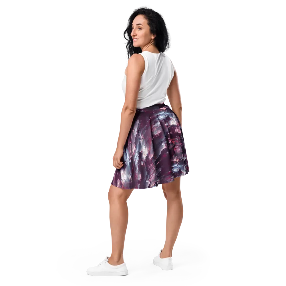 Twilight Fortresses on Skater Skirt — Back