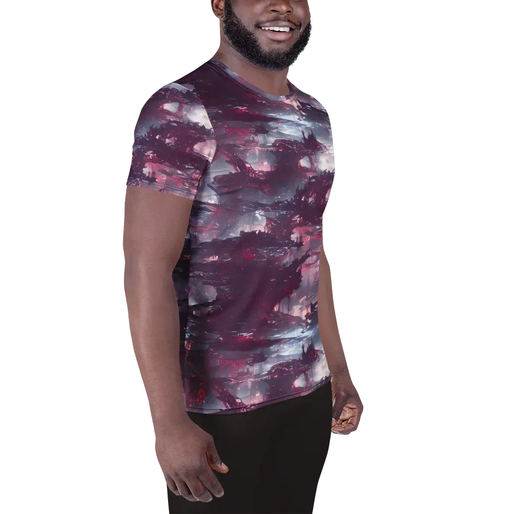 Twilight Fortresses on Men's Athletic T-Shirt — Right